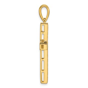 3/4 Carat Lab-Made Diamond Cross Pendant for Men in 14K Gold 2